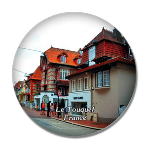 Le Touquet France Rue St. Jean 3D Fridge Magnet Crystal Glass