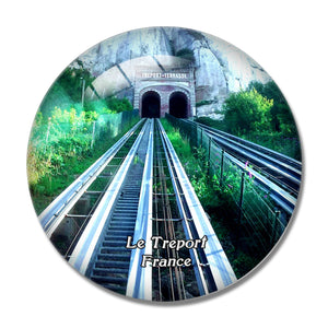 Le Treport France Funiculaire 3D Fridge Magnet Crystal Glass