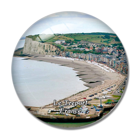 Le Treport France Vue panoramique 3D Fridge Magnet Crystal Glass