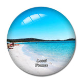 Lecci France Plage de Saint-Cyprien 3D Fridge Magnet Crystal Glass