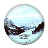 Les Allues France Oxygene Ski School Meribel 3D Fridge Magnet Crystal Glass