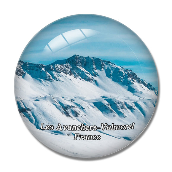 Les Avanchers-Valmorel France Station de ski de Valmorel 3D Fridge Magnet Crystal Glass