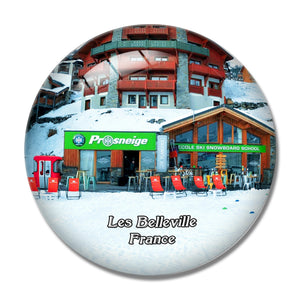 Les Belleville France Prosneige Val Thorens 3D Fridge Magnet Crystal Glass