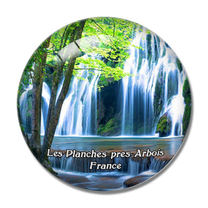 Les Planches-pres-Arbois France La Cascade des Tufs 3D Fridge Magnet Crystal Glass