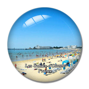 Les Sables-d'Olonne France Le Remblai 3D Fridge Magnet Crystal Glass