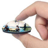 L'Isle-sur-la-Sorgue France Market 3D Fridge Magnet Crystal Glass