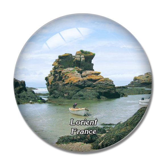 Lorient France Ile de Groix 3D Fridge Magnet Crystal Glass