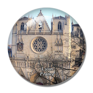 Lyon France Basilique Notre Dame de Fourviere 3D Fridge Magnet Crystal Glass