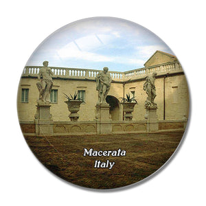 Macerata Italy Musei Civici di Palazzo Buonaccorsi 3D Fridge Magnet Crystal Glass