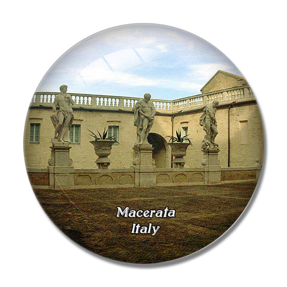 Macerata Italy Musei Civici di Palazzo Buonaccorsi 3D Fridge Magnet Crystal Glass