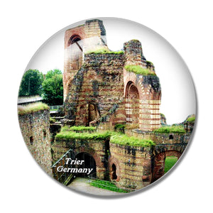 Germany Imperial Roman Baths Trier 3D Fridge Magnet Crystal Glass