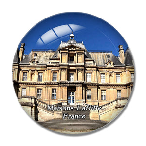 Maisons-Laffitte France Chateau 3D Fridge Magnet Crystal Glass