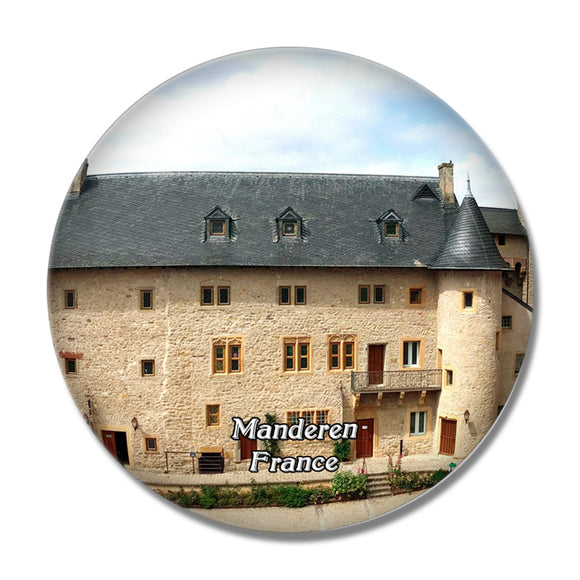 Manderen France Chateau de Malbrouck 3D Fridge Magnet Crystal Glass