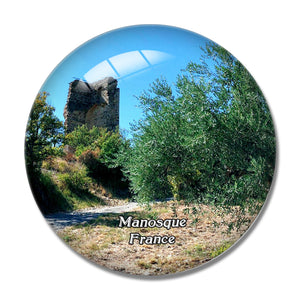 Manosque France Tour du Mont d'Or 3D Fridge Magnet Crystal Glass