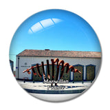 Marseillan France Maison Noilly Prat 3D Fridge Magnet Crystal Glass