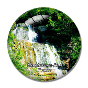 Menetrux-en-Joux France Les Cascades du Herisson 3D Fridge Magnet Crystal Glass