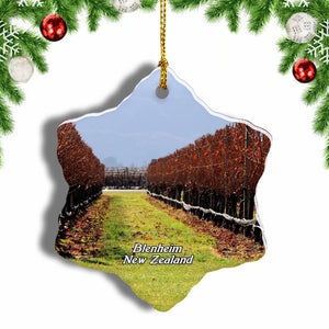 New Zealand Wither Hills Cellar Door Blenheim Christmas Ornament 3 Inches Snow