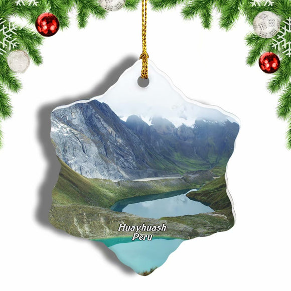 Huayhuash Andes Peru Christmas Ornament 3 Inches Snow