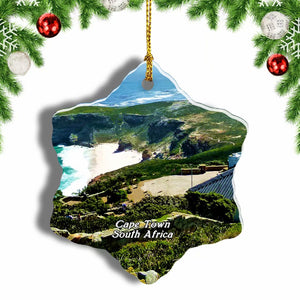 South Africa Cape of Good Hope Cape Town Christmas Ornament 3 Inches Snow