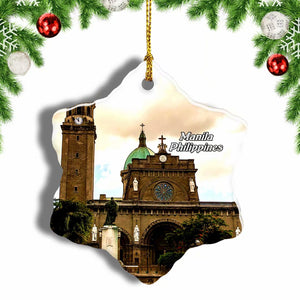 Philippines Intramuros Manila Christmas Ornament 3 Inches Snow