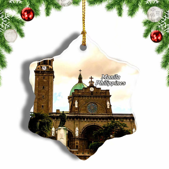 Philippines Intramuros Manila Christmas Ornament 3 Inches Snow