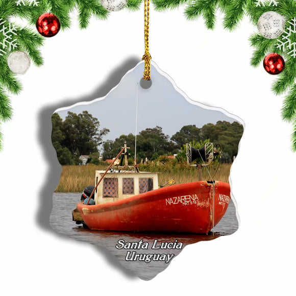 Uruguay.png Christmas Ornament 3 Inches Snow