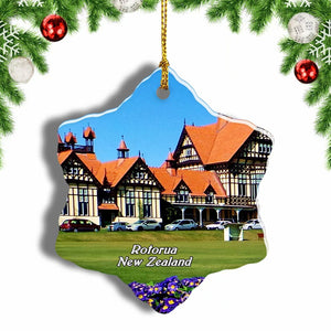 New Zealand Government Gardens Rotorua Christmas Ornament 3 Inches Snow