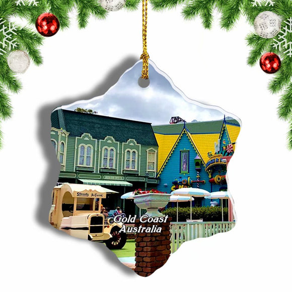 Australia Dreamworld Gold Coast Christmas Ornament 3 Inches Snow