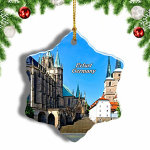 Germany Erfurt Cathedral Christmas Ornament 3 Inches Snow