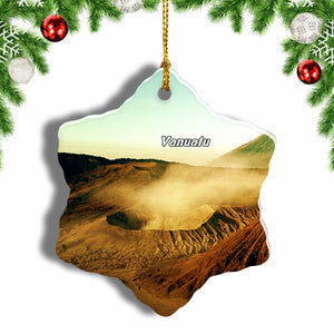 Volcanic Vanuatu Christmas Ornament 3 Inches Snow