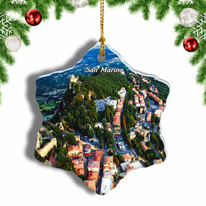 San Marino Christmas Ornament 3 Inches Snow