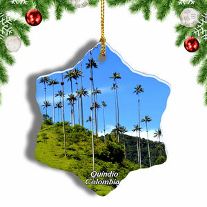 Colombia Quindio Christmas Ornament 3 Inches Snow