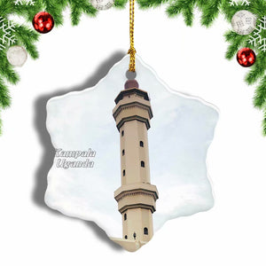 Uganda Gaddafi National Mosque Kampala Christmas Ornament 3 Inches Snow