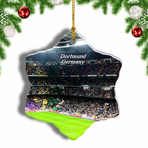 Germany Signal Iduna Park Dortmund Christmas Ornament 3 Inches Snow