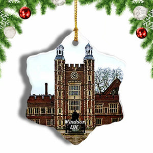 UK England Eton College Windsor Christmas Ornament 3 Inches Snow