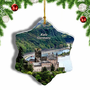 Germany Castle Katz Christmas Ornament 3 Inches Snow