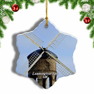 UK England Chesterton Windmill Leamington Spa Christmas Ornament 3 Inches Snow