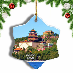 China Summer Palace Beijing Christmas Ornament 3 Inches Snow