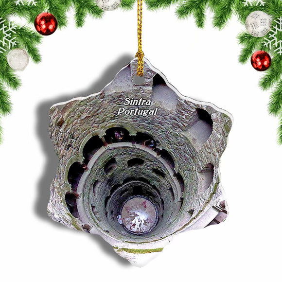 Portugal Initiation Well Sintra Christmas Ornament 3 Inches Snow