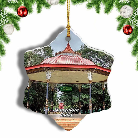 India Cubbon Park Bangalore Christmas Ornament 3 Inches Snow