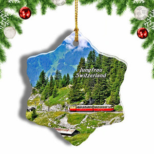 Switzerland Jungfrau Christmas Ornament 3 Inches Snow