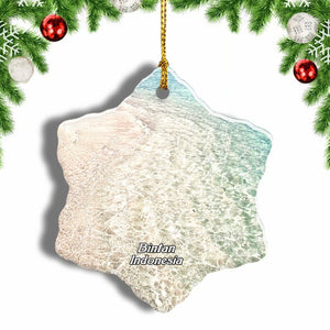 Indonesia Bintan Christmas Ornament 3 Inches Snow