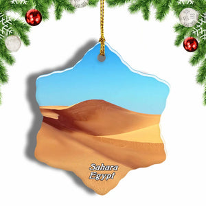 Egypt Sahara Desert Christmas Ornament 3 Inches Snow