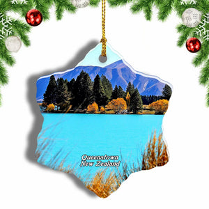 New Zealand Queenstown Christmas Ornament 3 Inches Snow