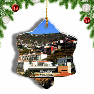 Portugal Pico Fort Madeira Christmas Ornament 3 Inches Snow