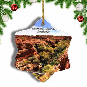 Australia Kings Canyon Northern Territory Christmas Ornament 3 Inches Snow