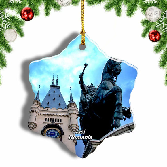 Romania Iasi Christmas Ornament 3 Inches Snow