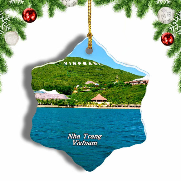 Vietnam Vinpearl Land Nha Trang Christmas Ornament 3 Inches Snow