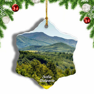 Bulgaria Vitosha Mountain Sofia Christmas Ornament 3 Inches Snow