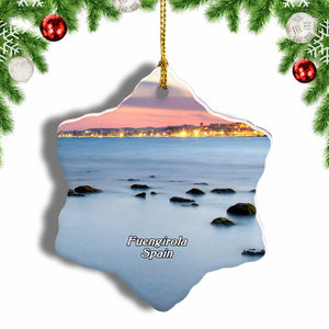 Spain Fuengirola Christmas Ornament 3 Inches Snow